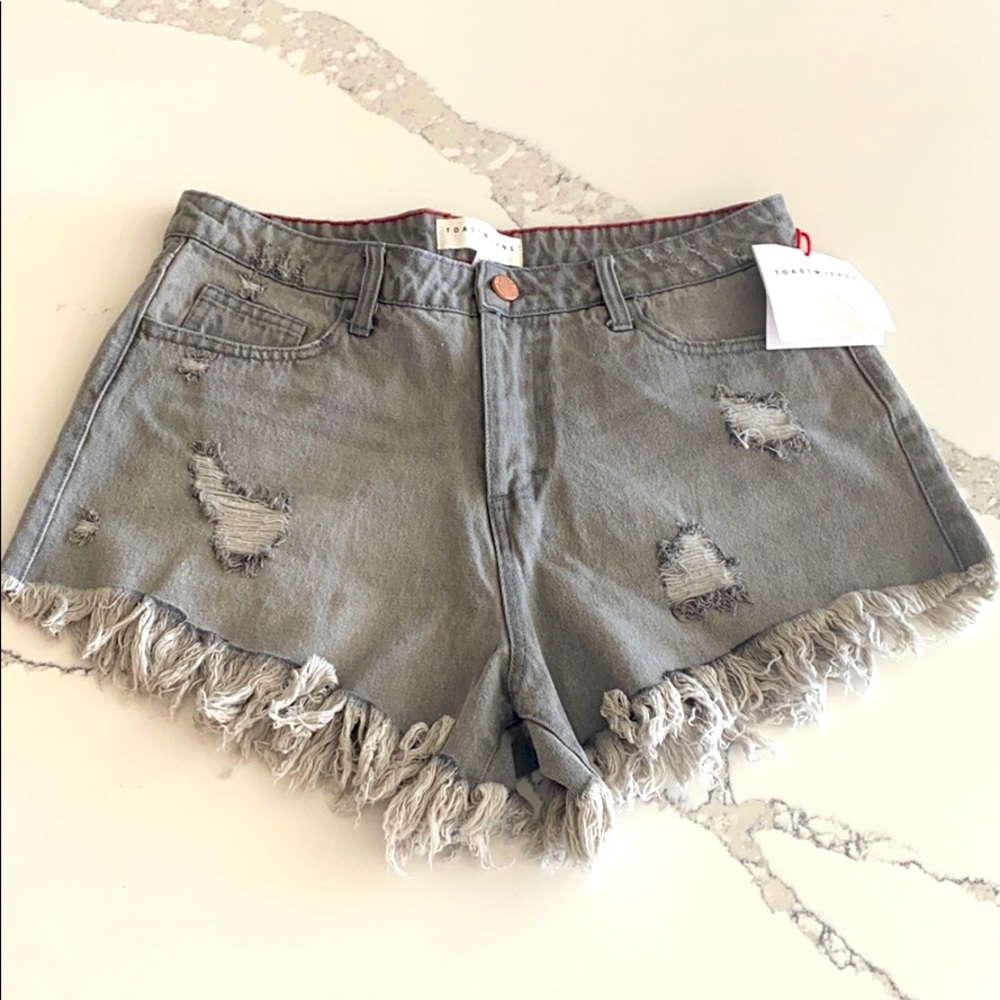 Toast Distressed Denim Shorts